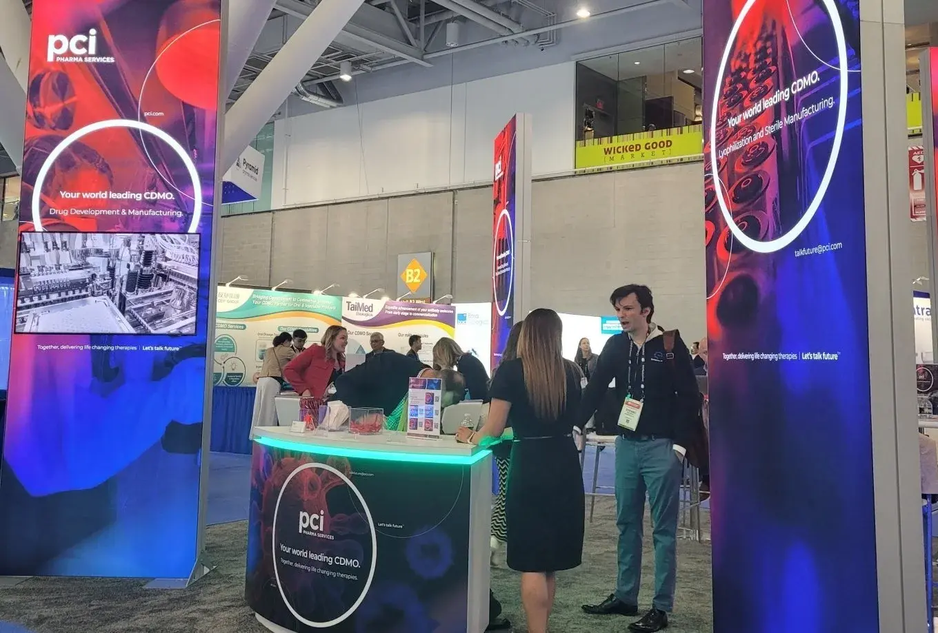 BIO 2025 image showcasing the different booths featured at the event